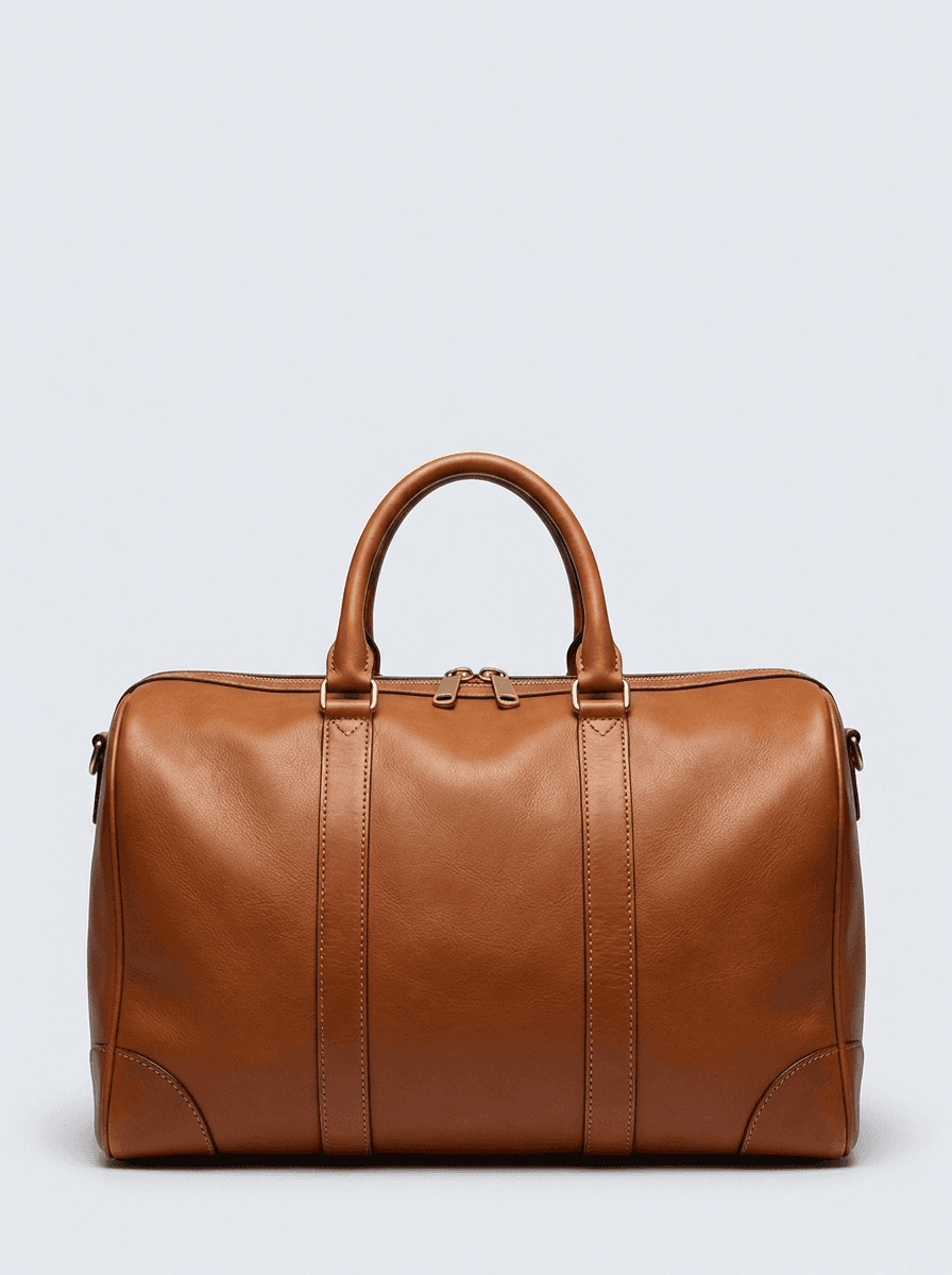 The Holdall, cognac leather