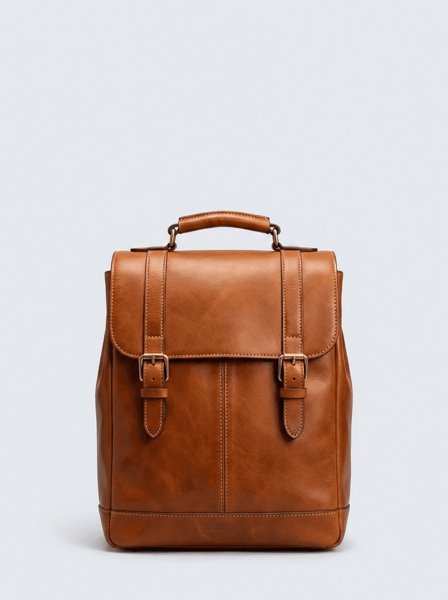 The Satchel, cognac leather