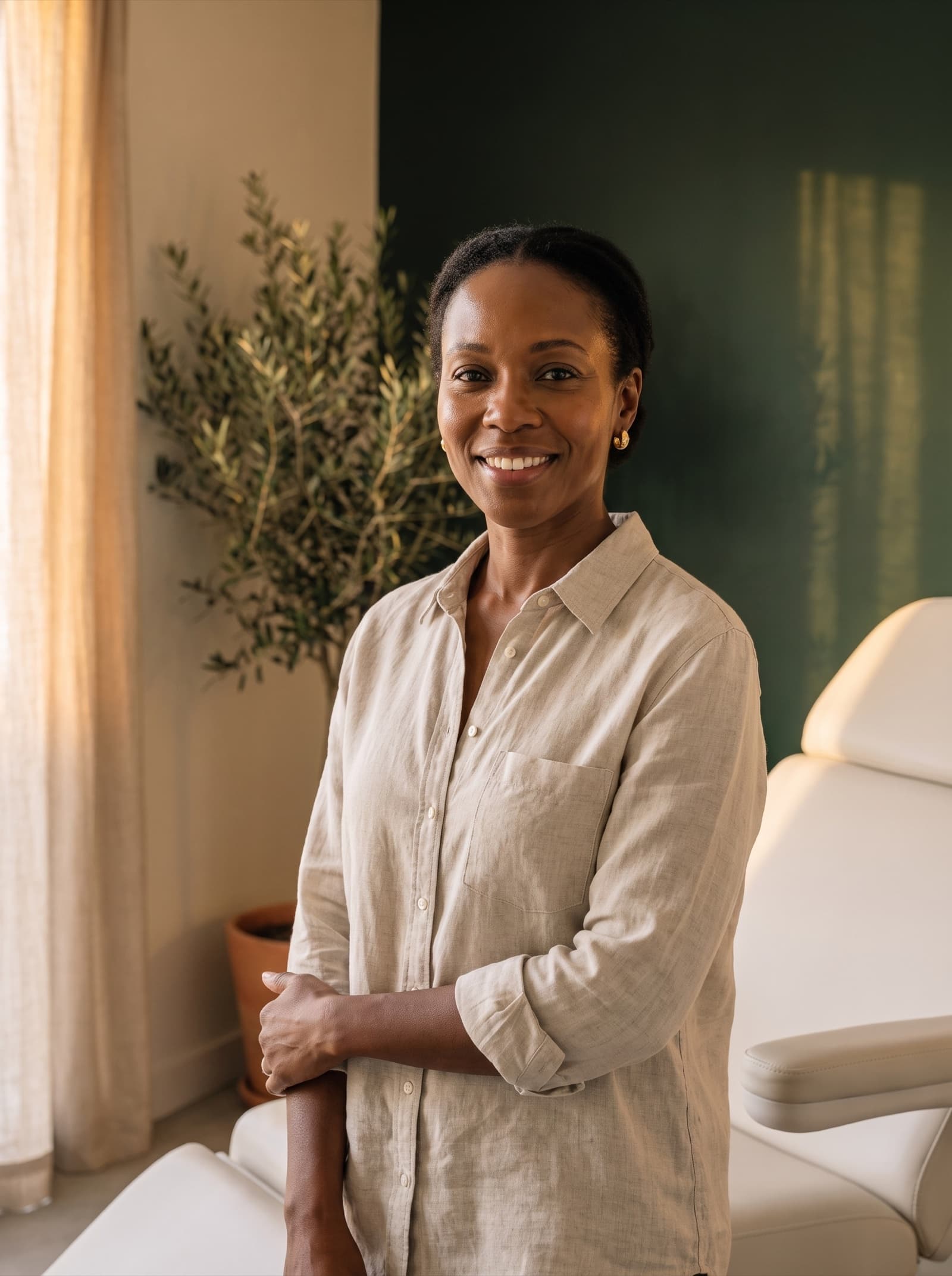 Dr Elise Haldane in the treatment room